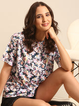 Abstract Floral T-Shirt