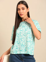 Floral Line Art T-Shirt