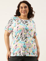 Abstract Floral T-Shirt