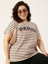 Applique Paris Striped T-Shirt
