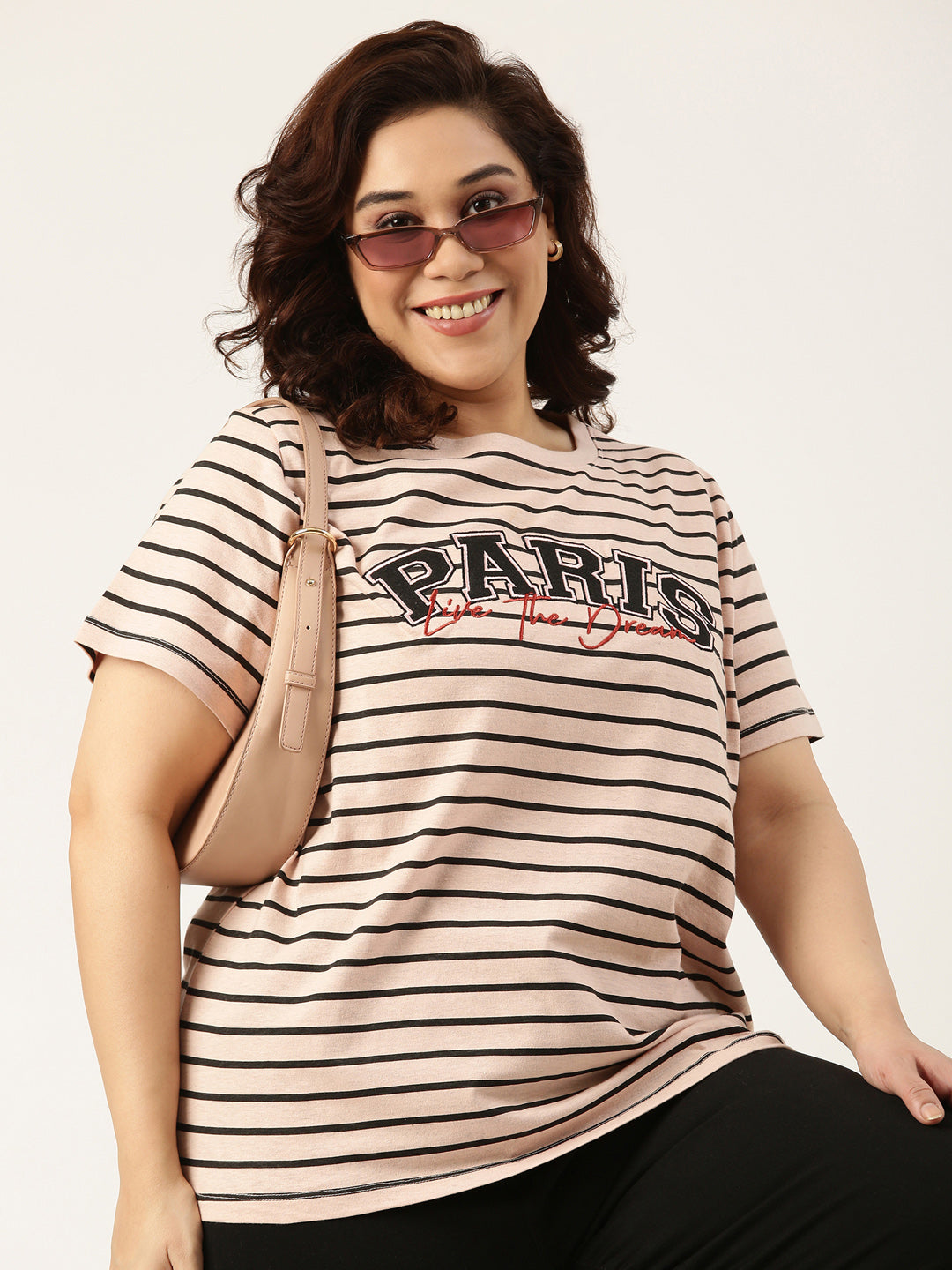 Applique Paris Striped T-Shirt