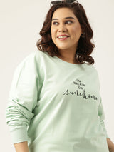 Mint Sunshine Embroidered Sweatshirt